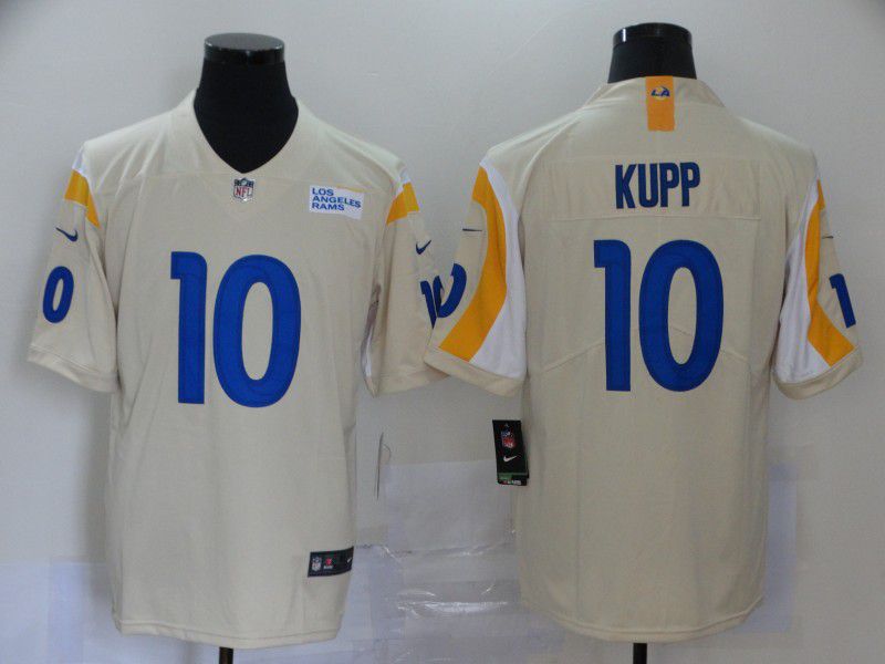 Men Los Angeles Rams #10 Kupp Cream Nike Vapor Untouchable Stitched Limited NFL Jerseys